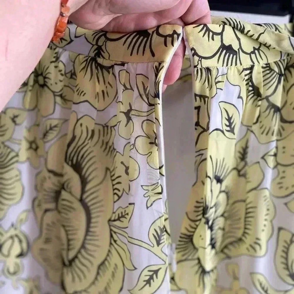 🆕 Ann Taylor Factory Cheerful Yellow & White Rococco
Floral A-Line Mid 2P🆕 - Picture 6 of 12